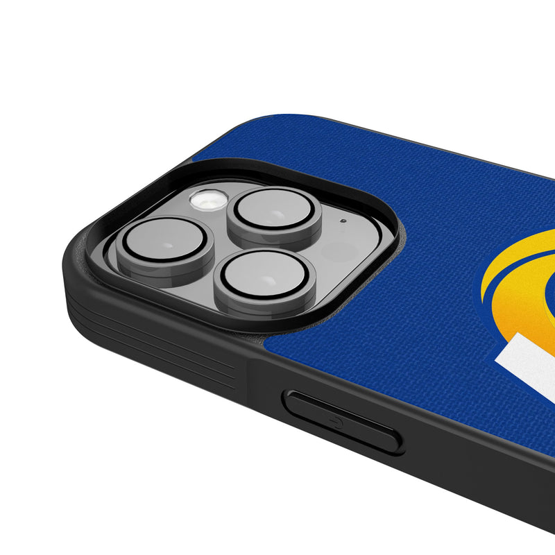 Los Angeles Rams Personalized Stripe iPhone Bump Phone Case for Apple iPhone Detail.Jpg