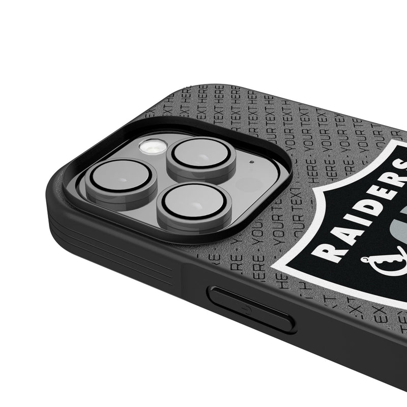 Las Vegas Raiders Personalized EndZone Plus iPhone Bump Phone Case for Apple iPhone Detail.Jpg