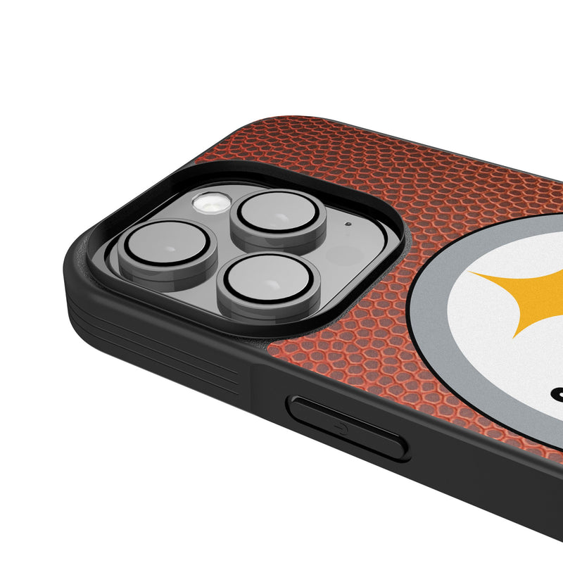 Pittsburgh Steelers Personalized Football iPhone Bump Phone Case for Apple iPhone Detail.Jpg