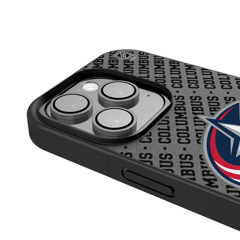 Columbus Blue Jackets Personalized EndZone Plus iPhone Bump Phone Case for Apple iPhone Detail.Jpg