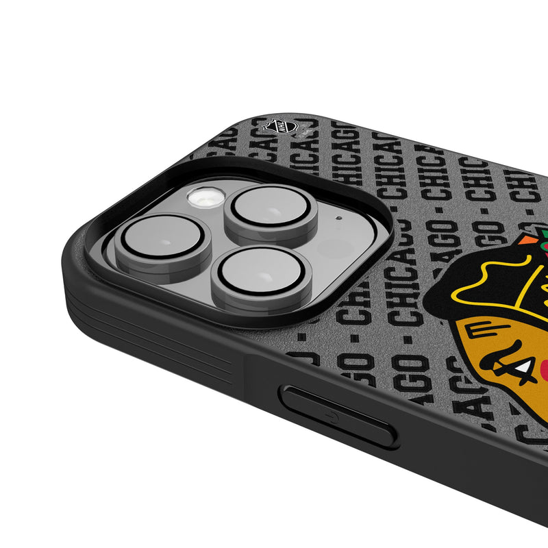 Chicago Blackhawks Personalized EndZone Plus iPhone Bump Phone Case for Apple iPhone Detail.Jpg