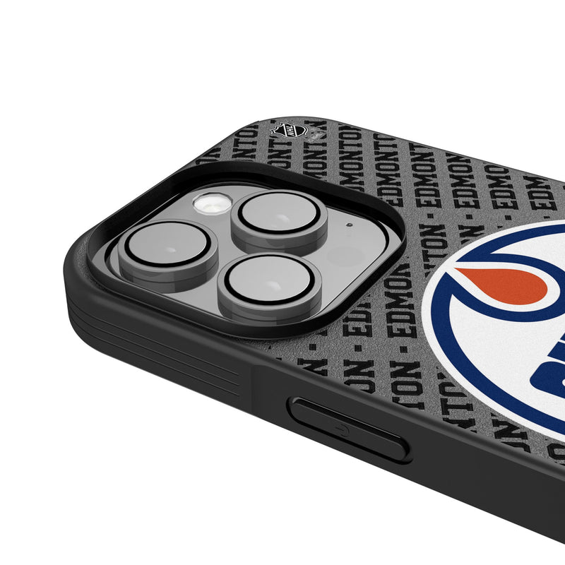 Edmonton Oilers Personalized EndZone Plus iPhone Bump Phone Case for Apple iPhone Detail.Jpg