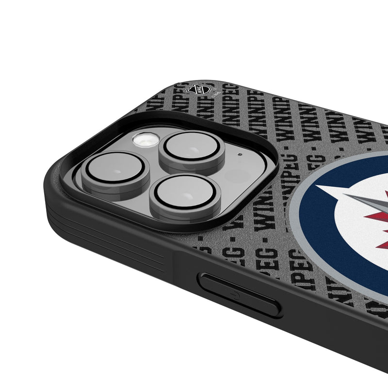 Winnipeg Jets Personalized EndZone Plus iPhone Bump Phone Case for Apple iPhone Detail.Jpg