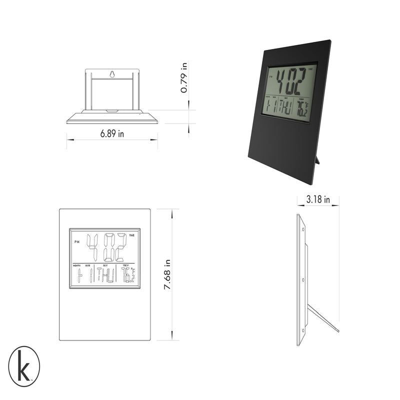 AJ Lee Steel Wall Clock Dims.Jpg