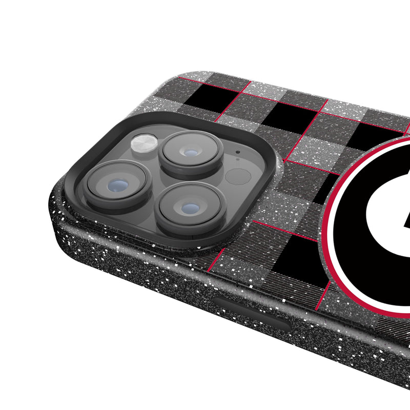 University of Georgia Bulldogs Plaid iPhone Bling Phone Case for Apple iPhone Detail.Jpg