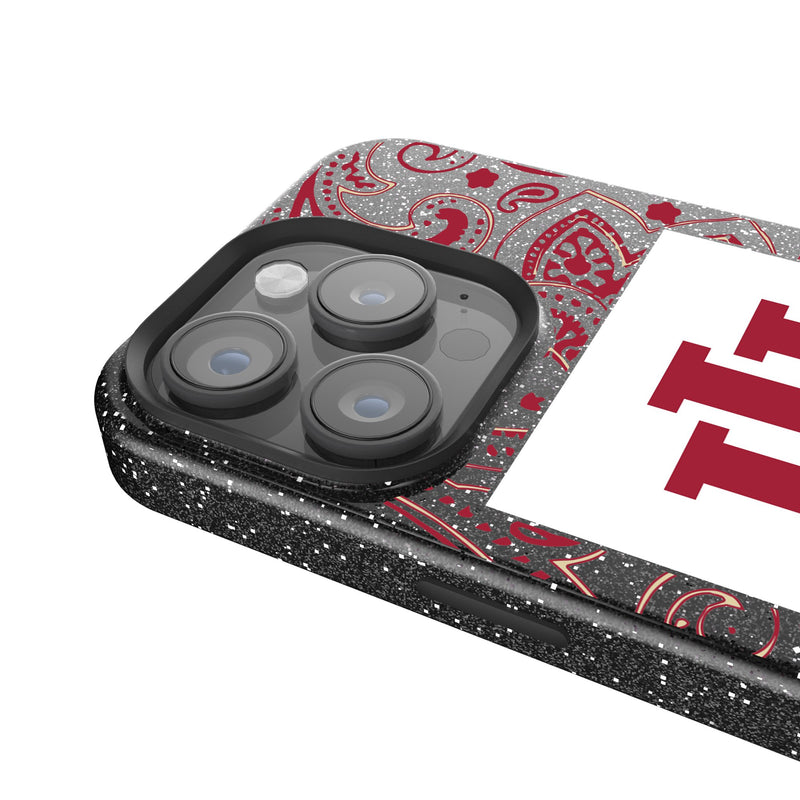 Indiana University Hoosiers Paisley iPhone Bling Phone Case for Apple iPhone Detail.Jpg