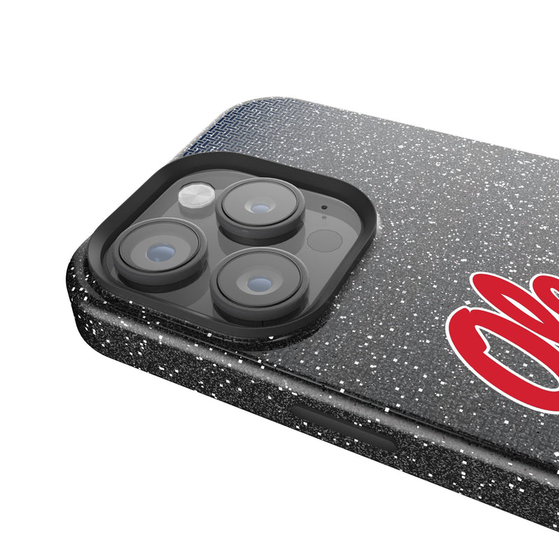 University of Mississippi Rebels Linen iPhone Bling Phone Case for Apple iPhone Detail.Jpg
