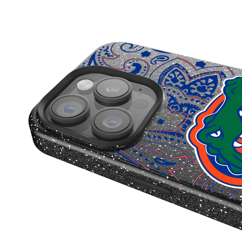 University of Florida Gators Paisley iPhone Bling Phone Case Detail.Jpg