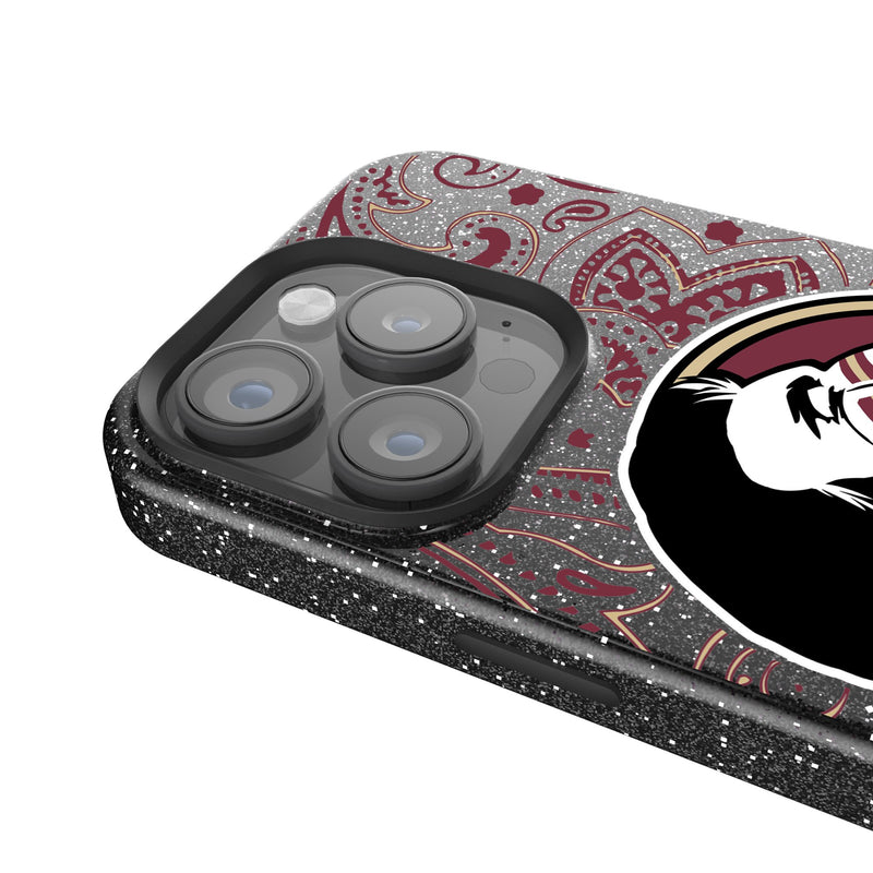 Florida State University Seminoles Paisley iPhone Bling Phone Case Detail.Jpg