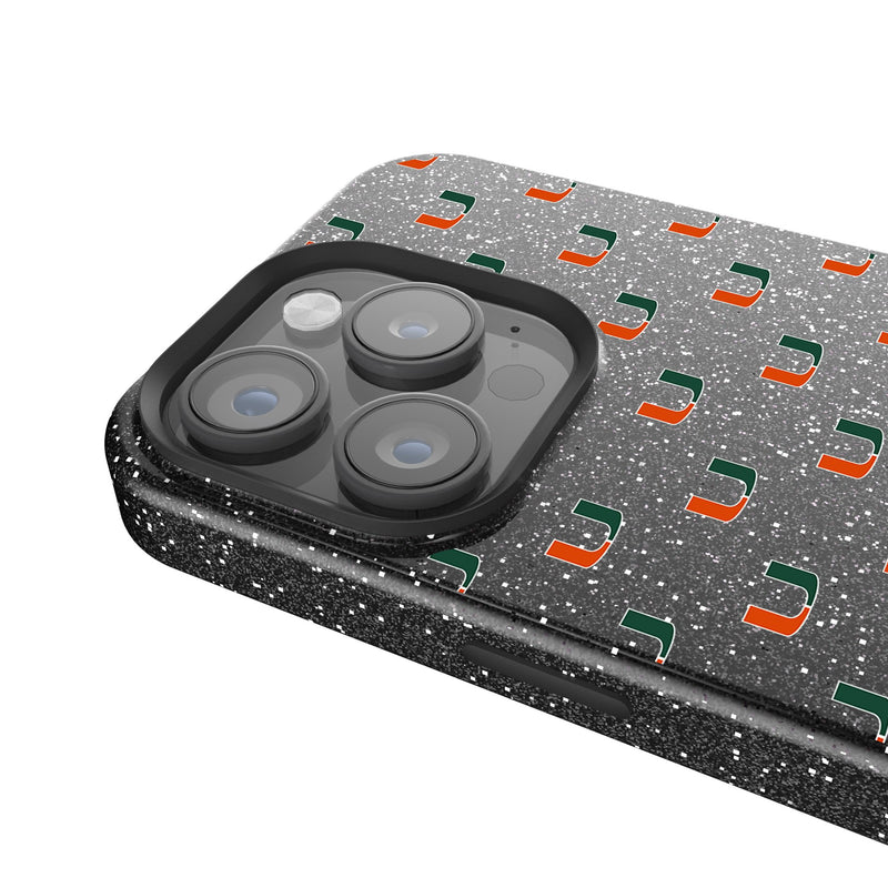University of Miami Hurricanes Fashion Pattern iPhone Bling Phone Case for Apple iPhone Detail.Jpg