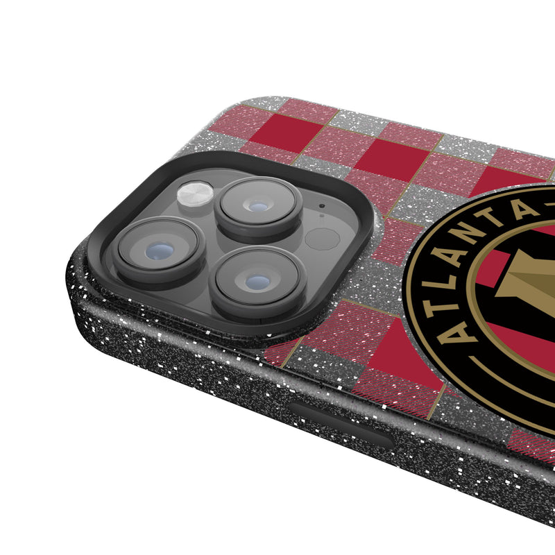 Atlanta United FC  Plaid iPhone Bling Phone Case Detail.Jpg