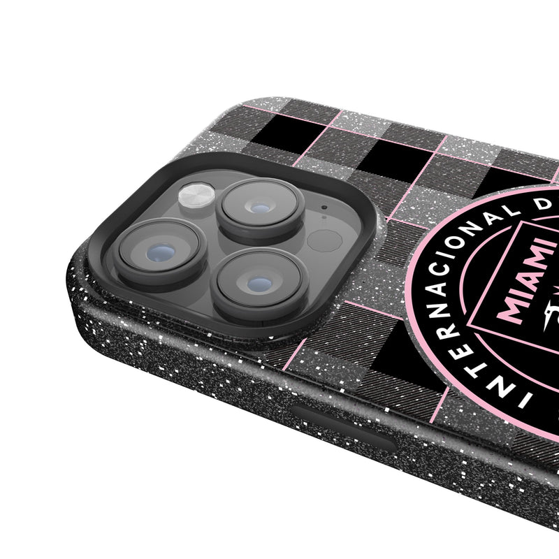 Inter Miami CF  Plaid iPhone Bling Phone Case Detail.Jpg