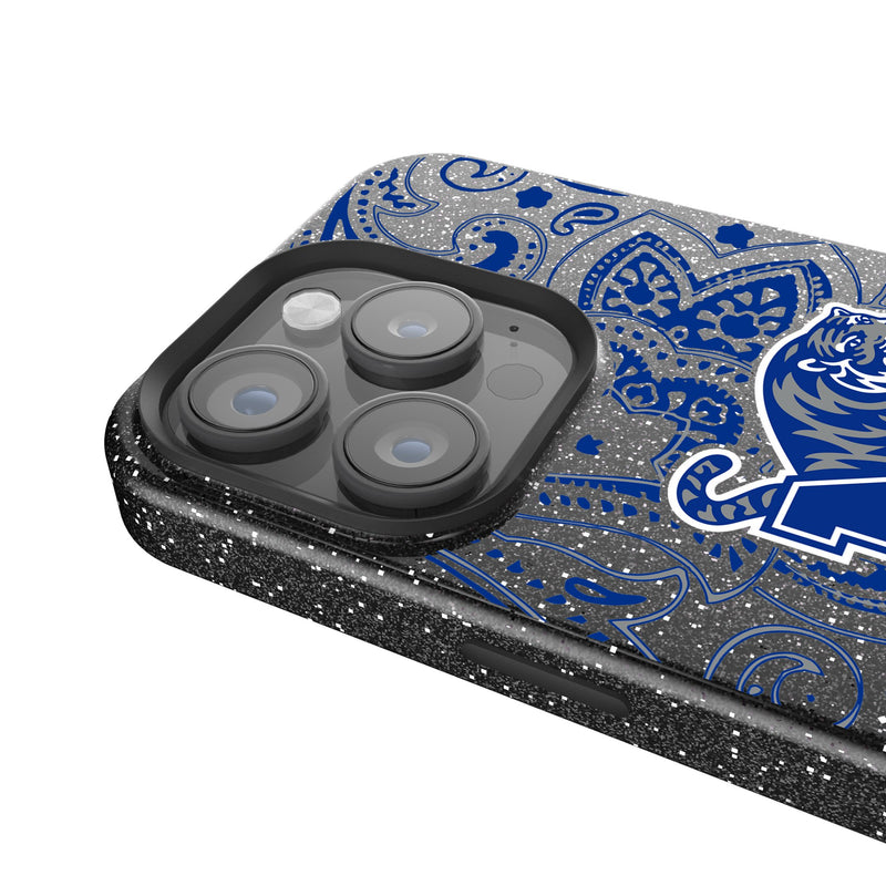 University of Memphis Tigers Paisley iPhone Bling Phone Case Detail.Jpg