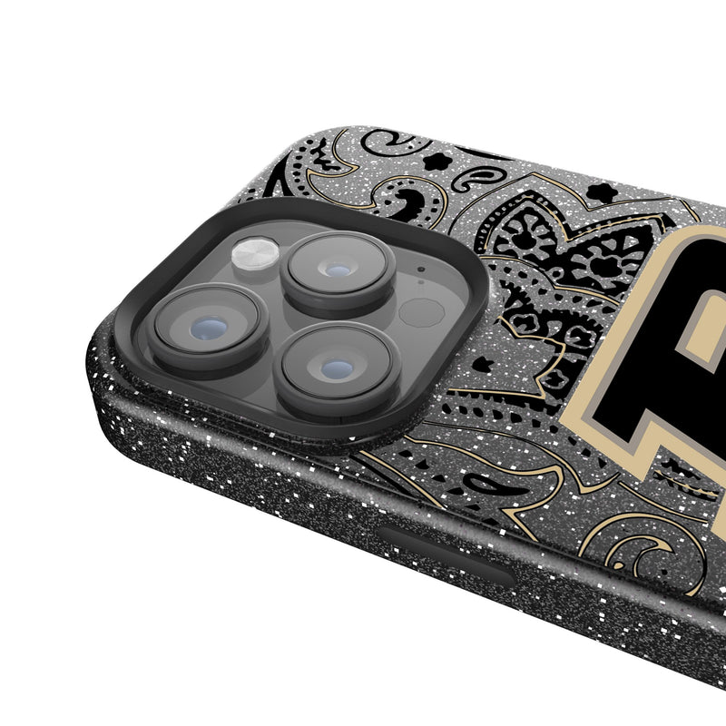 Purdue University Boilermakers Paisley iPhone Bling Phone Case Detail.Jpg