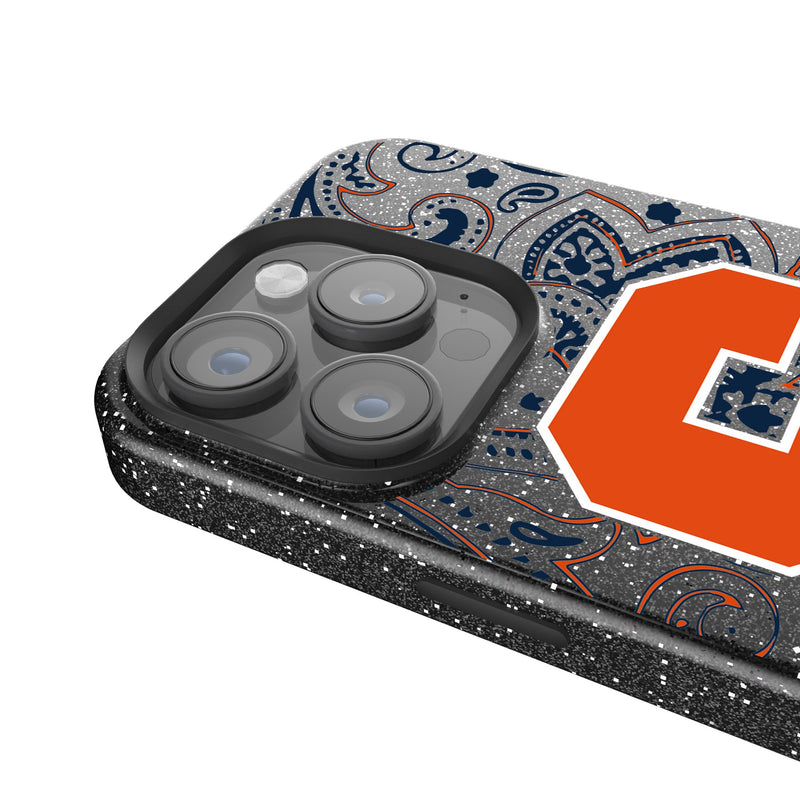 Syracuse University Orange Paisley iPhone Bling Phone Case Detail.Jpg