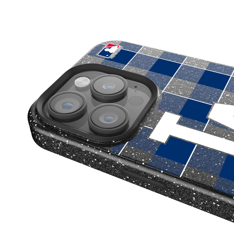 LA Dodgers Plaid iPhone Bling Phone Case for Apple iPhone Detail.Jpg