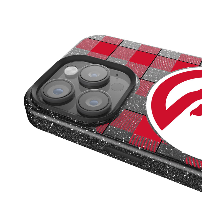 Atlanta Hawks Plaid iPhone Bling Phone Case Detail.Jpg