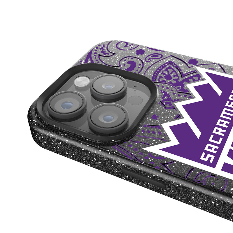 Sacramento Kings Paisley iPhone Bling Phone Case Detail.Jpg