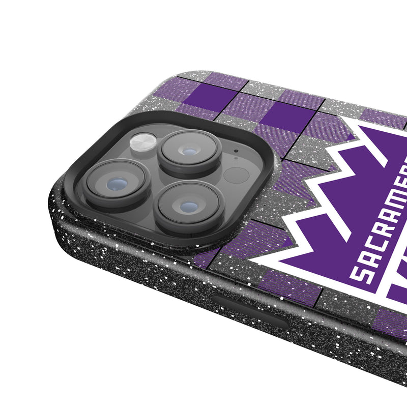 Sacramento Kings Plaid iPhone Bling Phone Case Detail.Jpg