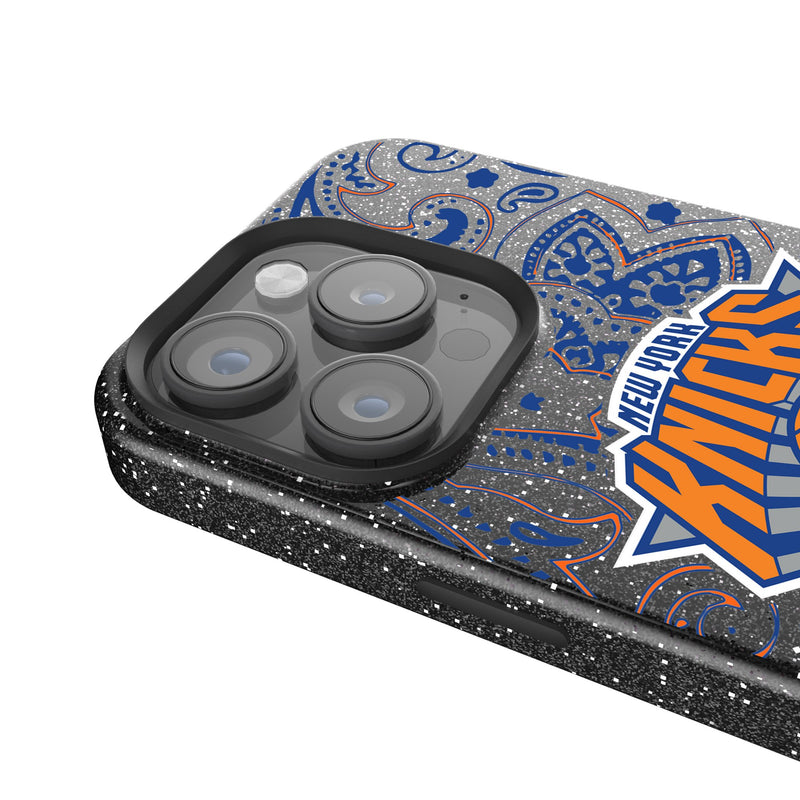 New York Knicks Paisley iPhone Bling Phone Case Detail.Jpg