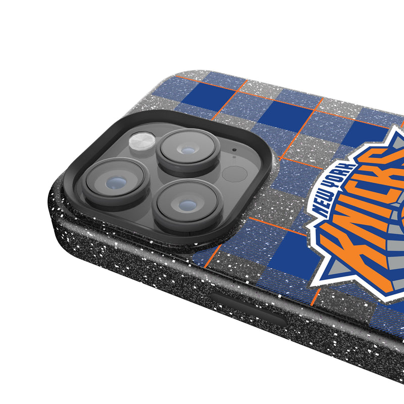 New York Knicks Plaid iPhone Bling Phone Case Detail.Jpg