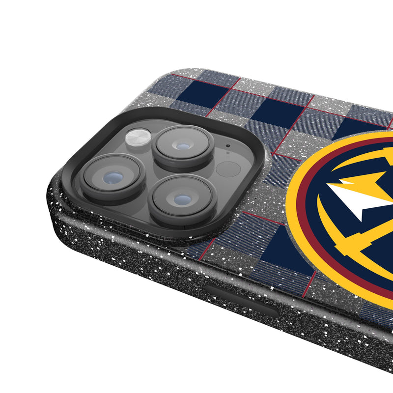 Denver Nuggets Plaid iPhone Bling Phone Case Detail.Jpg