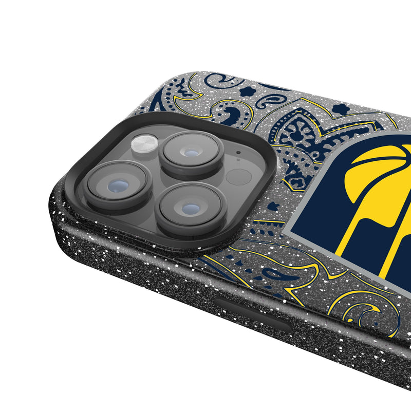 Indiana Pacers Paisley iPhone Bling Phone Case for Apple iPhone Detail.Jpg