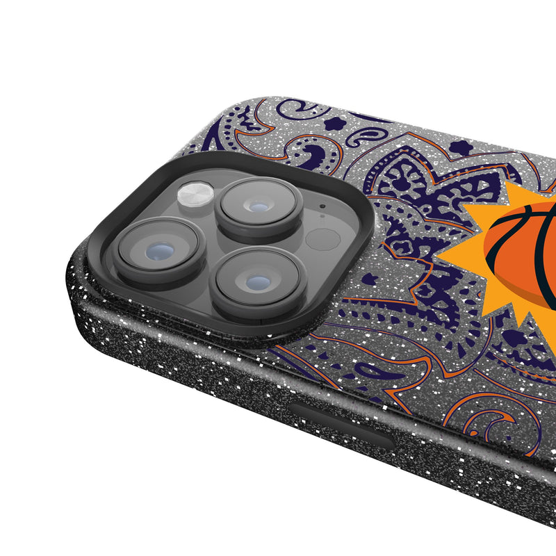 Phoenix Suns Paisley iPhone Bling Phone Case Detail.Jpg