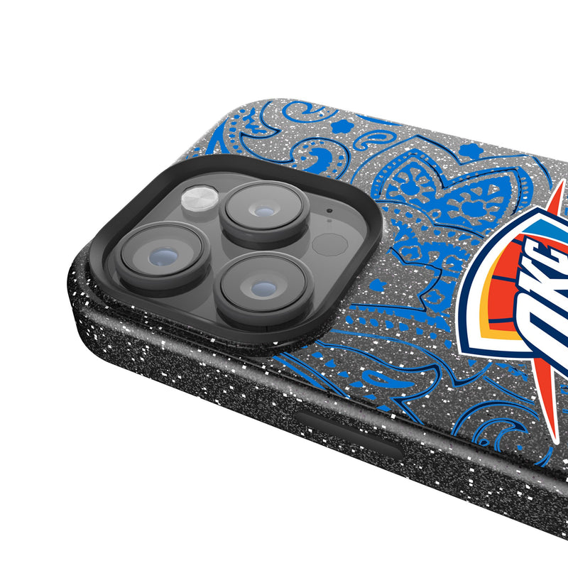 Oklahoma City Thunder Paisley iPhone Bling Phone Case Detail.Jpg