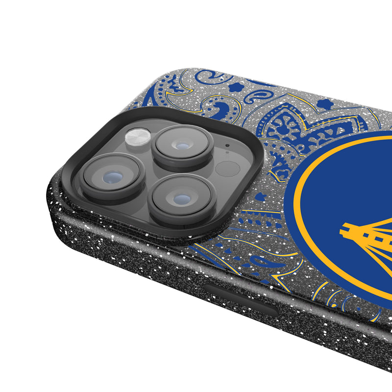 Golden State Warriors Paisley iPhone Bling Phone Case Detail.Jpg