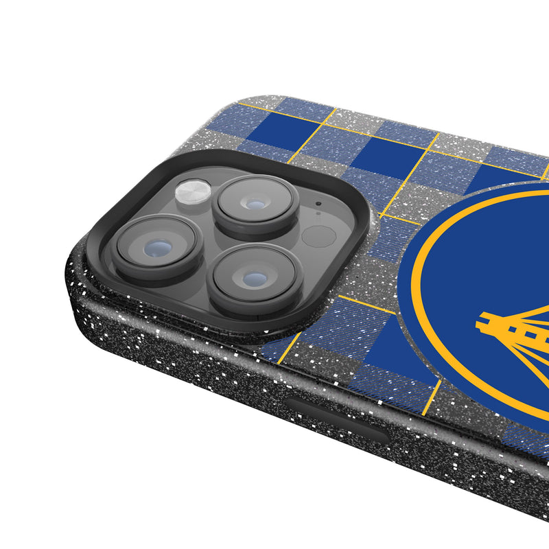 Golden State Warriors Plaid iPhone Bling Phone Case Detail.Jpg