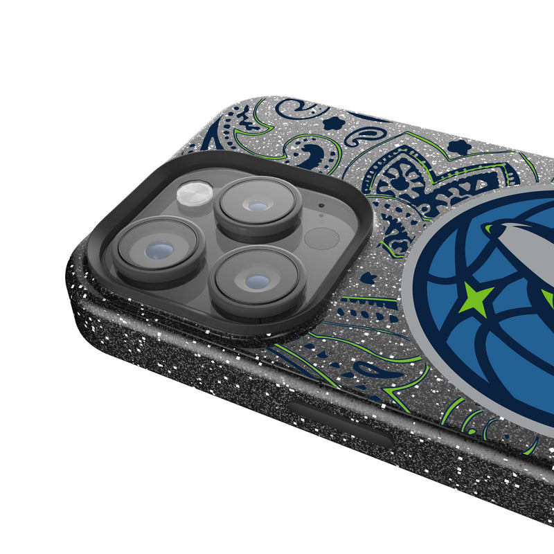 Minnesota Timberwolves Paisley iPhone Bling Phone Case Detail.Jpg