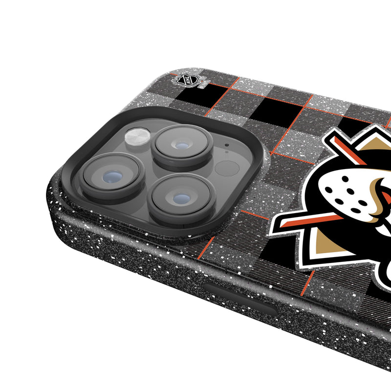 Anaheim Ducks Plaid iPhone Bling Phone Case Detail.Jpg