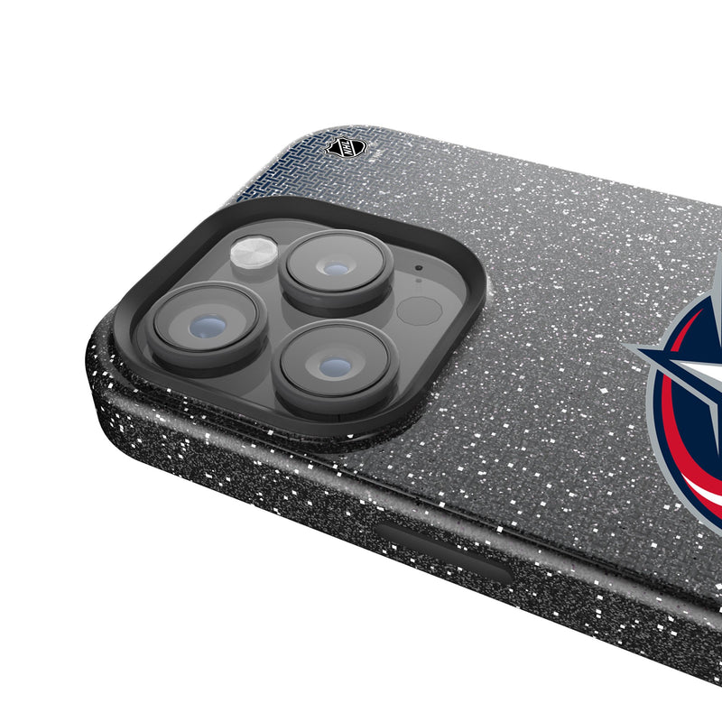 Columbus Blue Jackets Linen iPhone Bling Phone Case for Apple iPhone Detail.Jpg