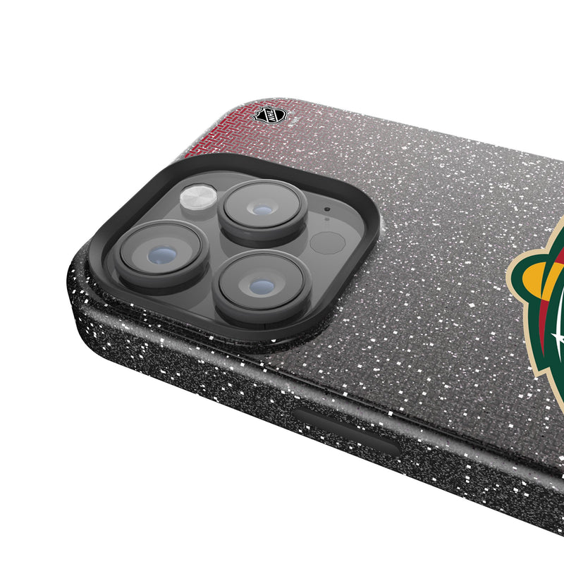 Minnesota Wild Linen iPhone Bling Phone Case for Apple iPhone Detail.Jpg