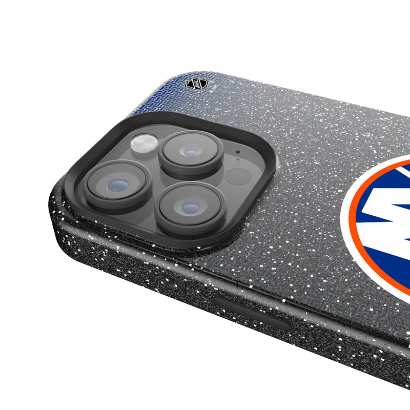 New York Islanders Linen iPhone Bling Phone Case for Apple iPhone Detail.Jpg
