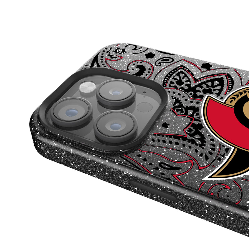 Ottawa Senators Paisley iPhone Bling Phone Case Detail.Jpg