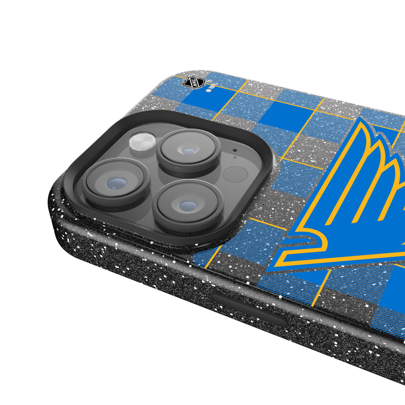St. Louis Blues Plaid iPhone Bling Phone Case for Apple iPhone Detail.Jpg