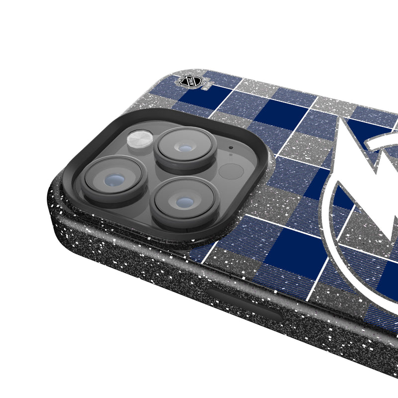 Tampa Bay Lightning Plaid iPhone Bling Phone Case Detail.Jpg