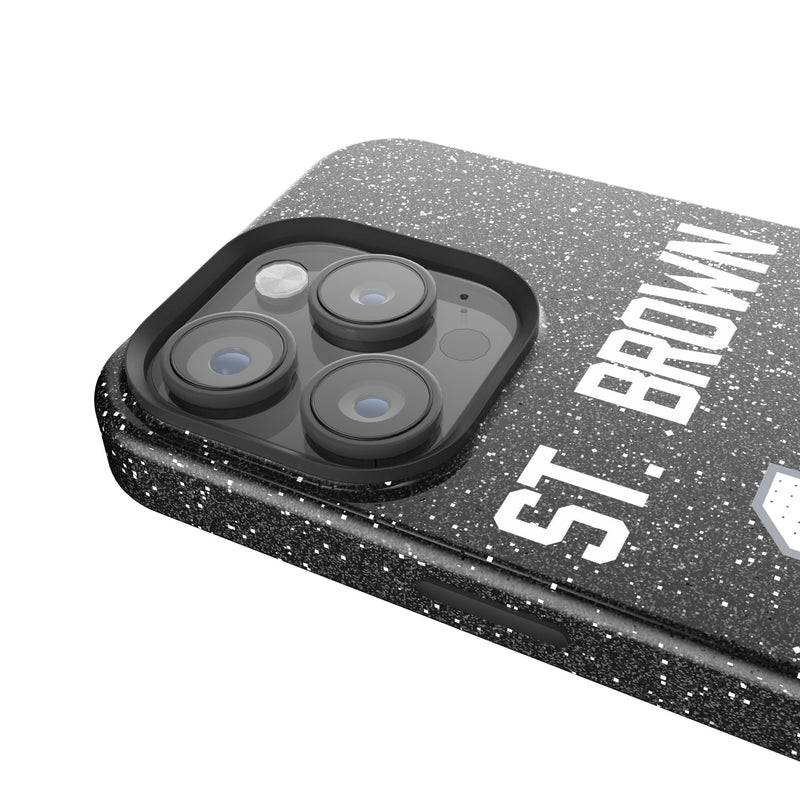 Amon-Ra St. Brown Detroit Lions 14 Ready iPhone Bling Phone Case Detail.Jpg