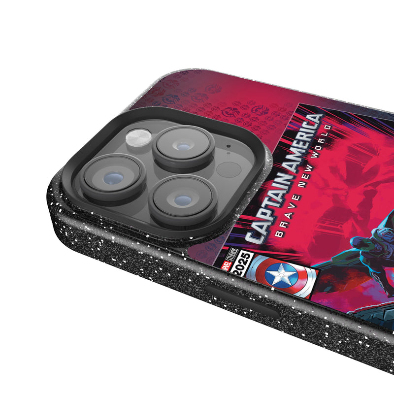 Marvel Avengers Sam Wilson Captain America Cover Art iPhone Bling Phone Case for Apple iPhone Detail.Jpg