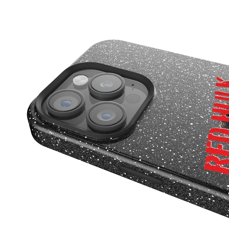 Marvel Avengers Red Hulk Badge iPhone Bling Phone Case Detail.Jpg