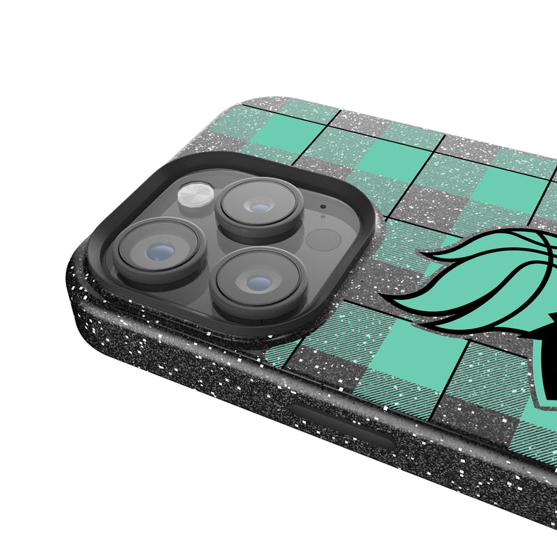 New York Liberty Plaid iPhone Bling Phone Case Detail.Jpg