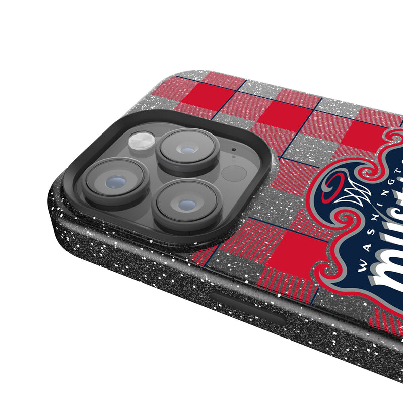 Washington Mystics Plaid iPhone Bling Phone Case Detail.Jpg