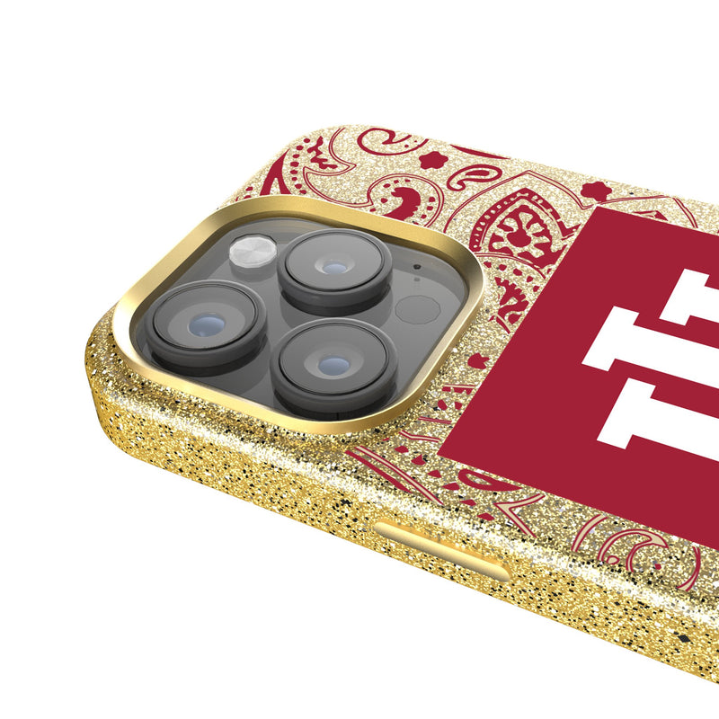 Indiana University Hoosiers Paisley iPhone Bling Phone Case for Apple iPhone Detail.Jpg