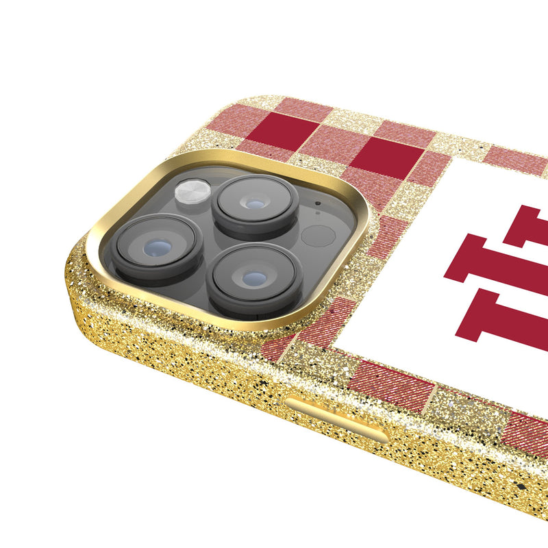 Indiana University Hoosiers Plaid iPhone Bling Phone Case for Apple iPhone Detail.Jpg