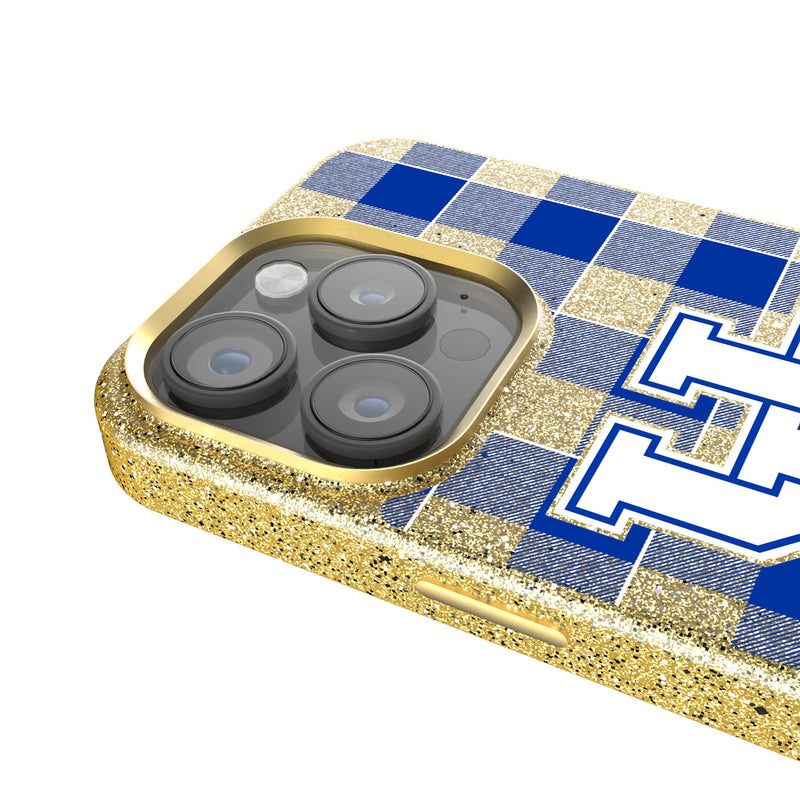 University of Kentucky Wildcats Plaid iPhone Bling Phone Case Detail.Jpg