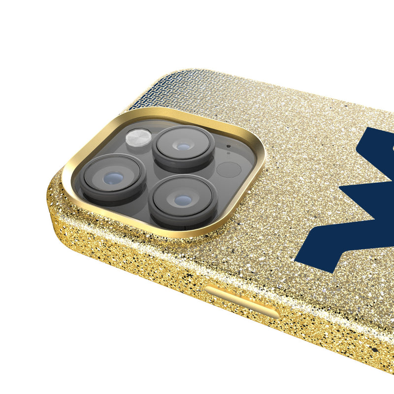 West Virginia University Mountaineers Linen iPhone Bling Phone Case for Apple iPhone Detail.Jpg