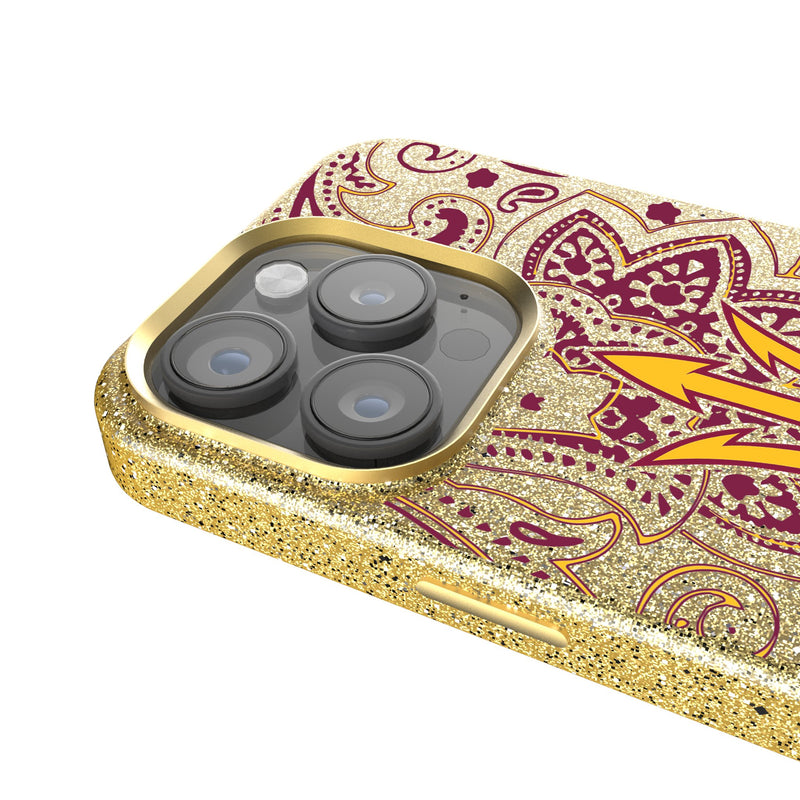 Arizona State University Sun Devils Paisley iPhone Bling Phone Case for Apple iPhone Detail.Jpg