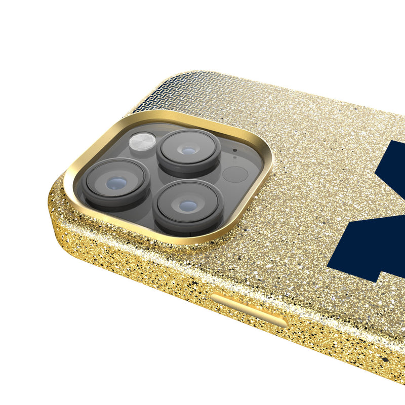 University of Michigan Wolverines Linen iPhone Bling Phone Case for Apple iPhone Detail.Jpg